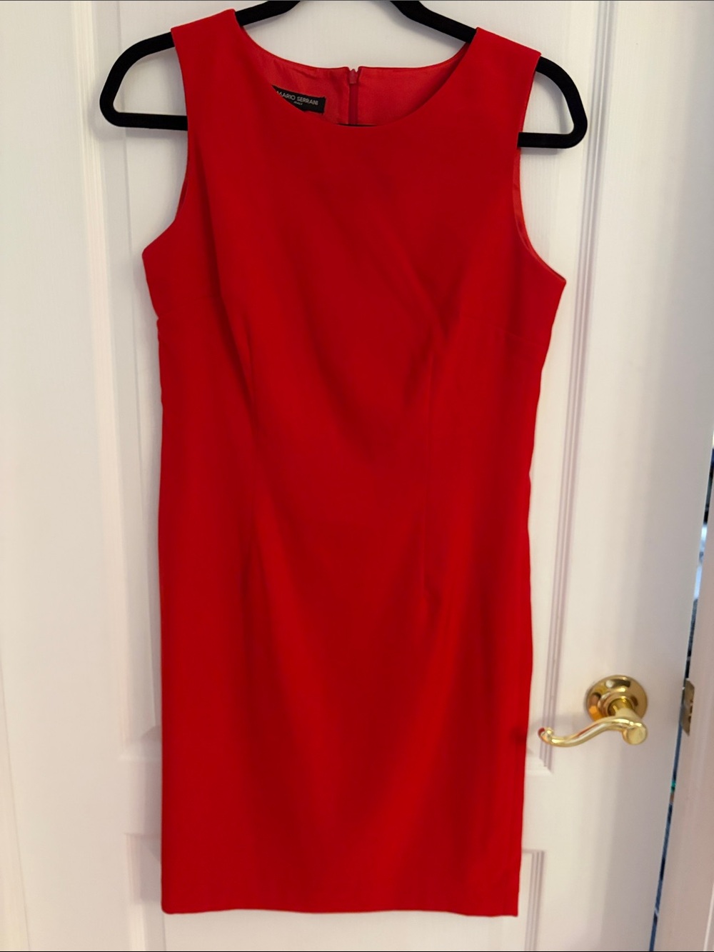 Mario Serrani Red Sleeveless Sheath Dress